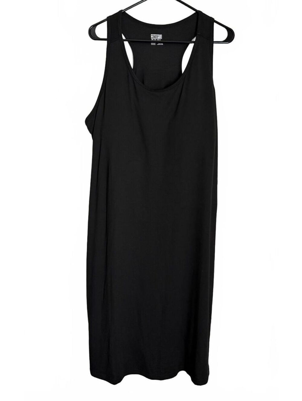 32 Degrees NEW Racerback Bra Dress Size XXL Black Minimalist Sleeveless Summer